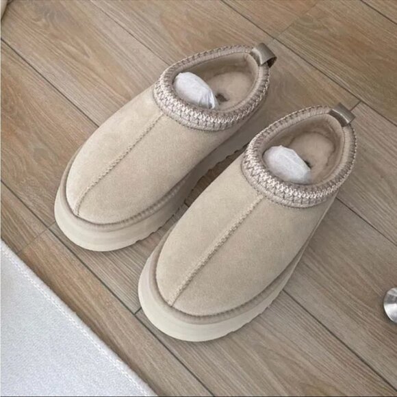 UGG Tan Suede Slip-On Clogs - Picture 3 of 5